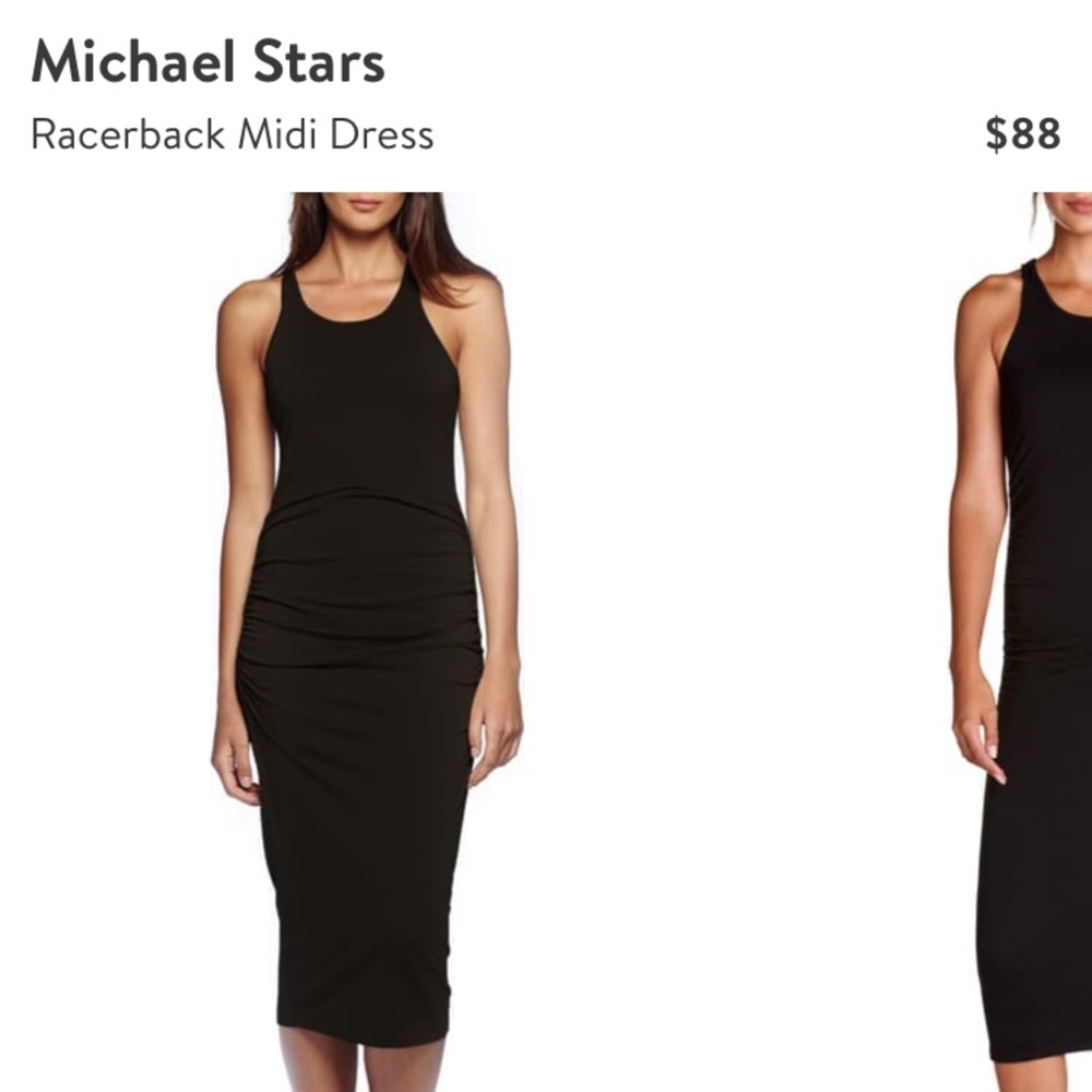 Michael Stars Racerback Black Midi dress size Mp